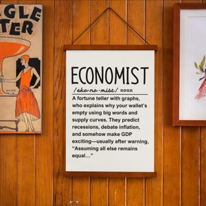 Economist Definition Rolled Posters, Wall Art, Home Decor, Gift for Economists, Office Wall Decor, Educational Print