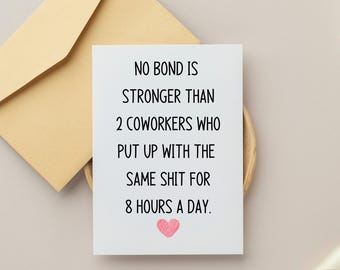 Funny Coworker Card | New Job, Farewell Gift (Digital Download)