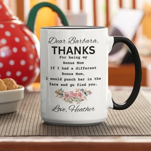 Gift For Bonus Mom | Gift For Goddaughter | Baseball Bonus Mom Mug | Step Mom Gift | Stepmom Gift | Best Bonus Mom Ever | Second Mom