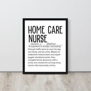 Home care nurse Framed poster, Nurse wall art, Nurse gift idea, Home care nurse, Nurse poster art