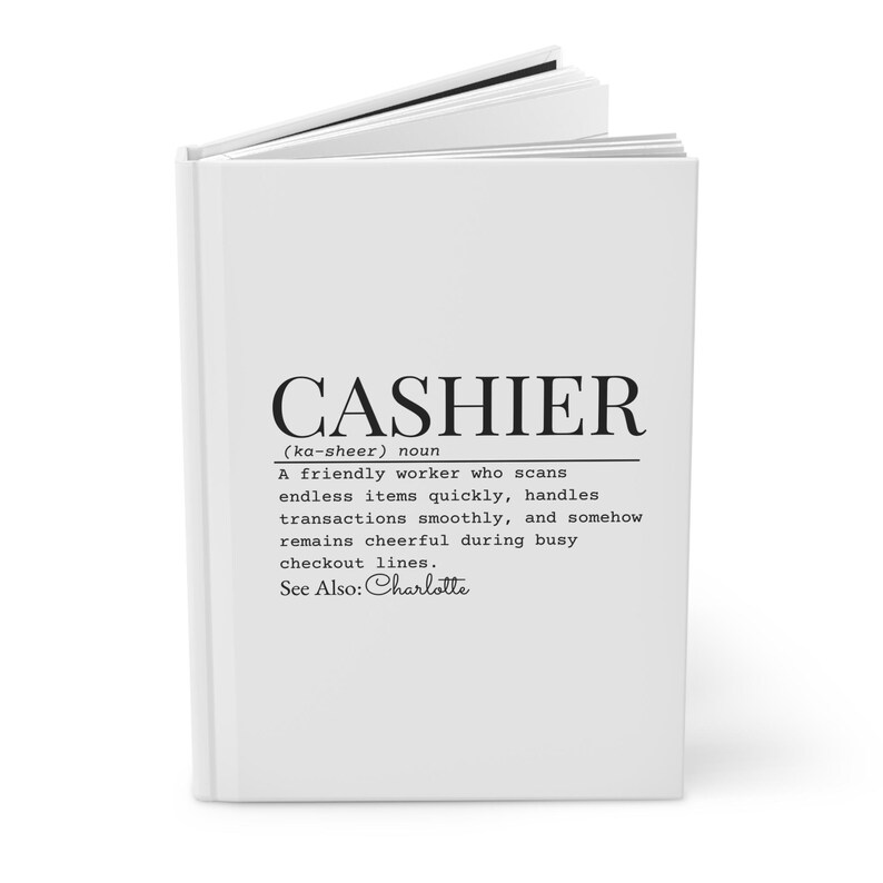 Cashier Definition Hardcover Journal | Funny Job Definition Notebook - Etsy