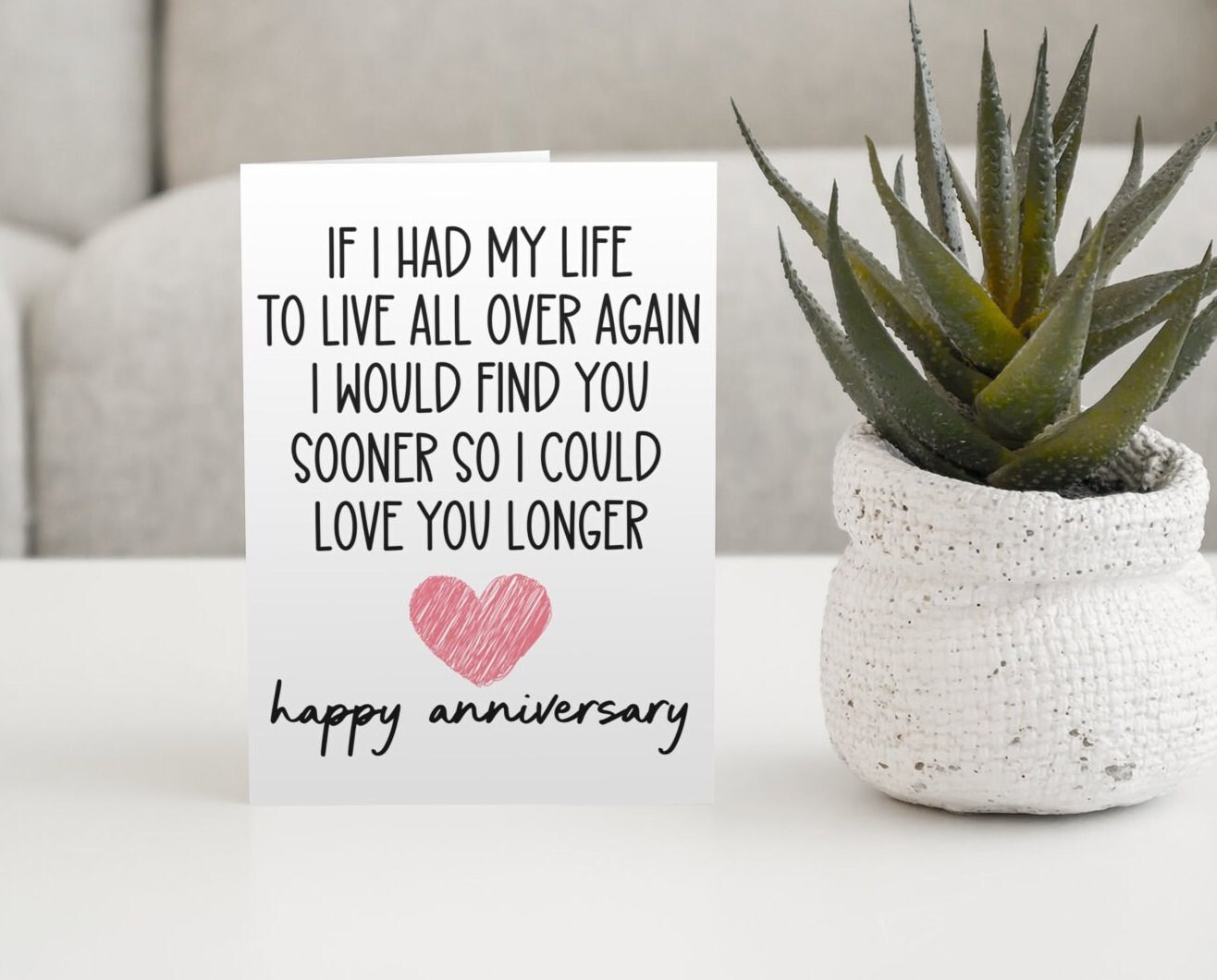 Printable Anniversary Card Card for Husband Printable Envelope Couple ...
