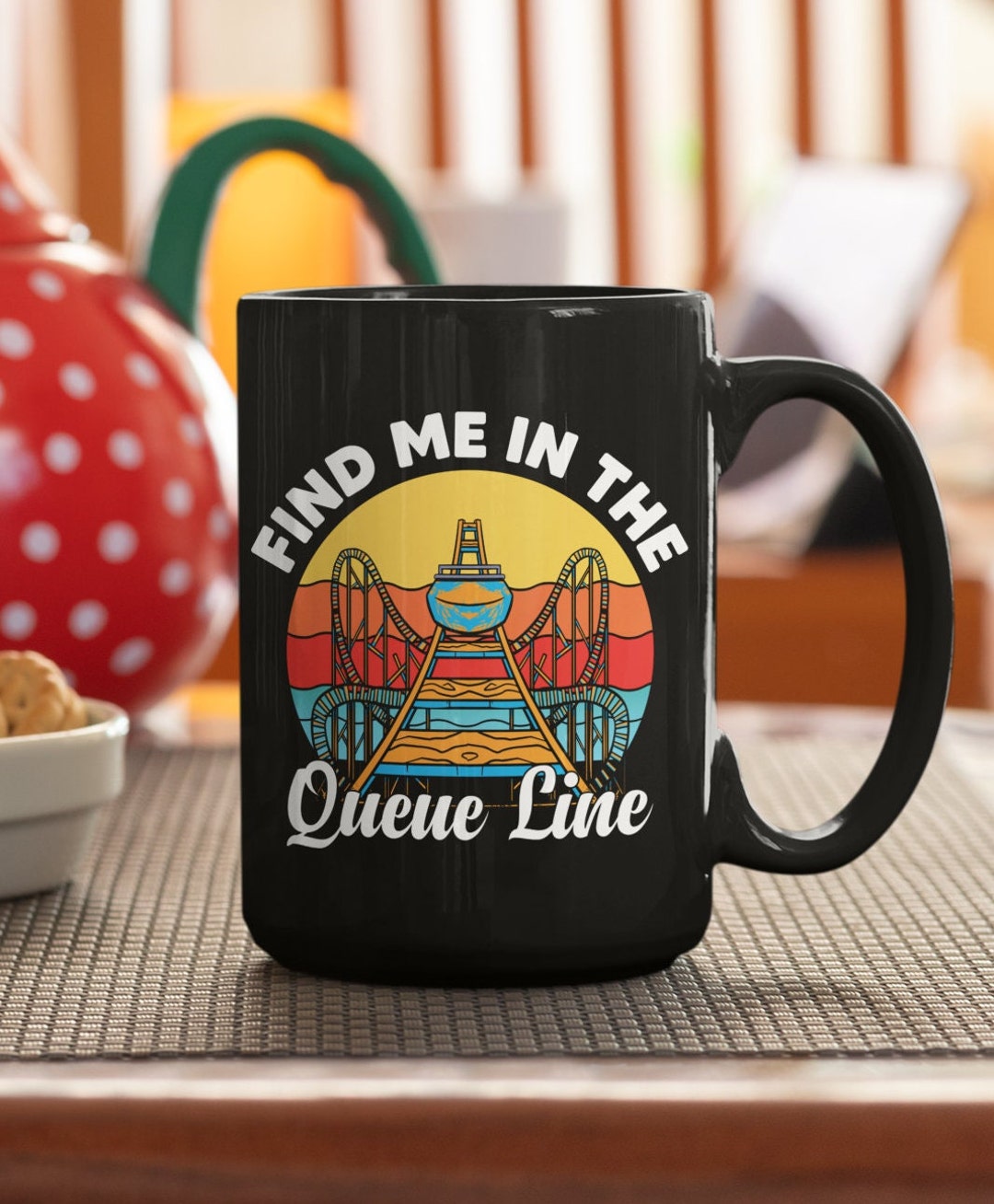 Rollercoaster Mugs Amusement Park Gift Roller Coaster Coffee Mug Theme