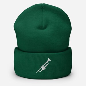 Trumpet Embroidery Beanie | Brass Instrument Winter Wear