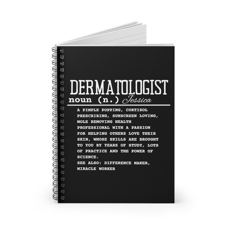 Gift for Dermatologist Personalized Notebook Skin Doctor Skin Care