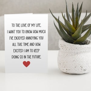 I Love You Card | Husband Card | Funny Love Card | Valentines Husband | Anniversary Card | Valentine Card For Boyfriend | Funny Valentines