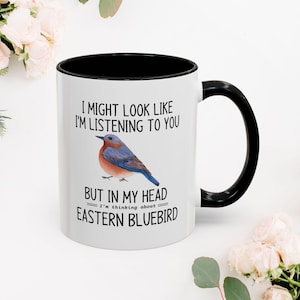Bluebird Mug, Bird Lover Gift, Nature Mug, Birdwatcher Mug, Songbird Cup, Garden Bird Mug
