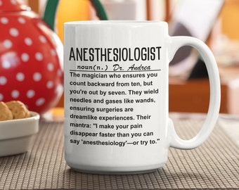 Anesthesiologist Definition Mug, Medical Gift