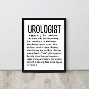 Urologist framed poster, Doctor office art, Anatomy wall art, Kidney poster, Medical wall art, Urology gift