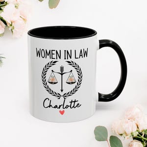 Women in Law Mug, Lawyer Gift, Female Lawyer Mug, Law School Gift, Attorney Mug