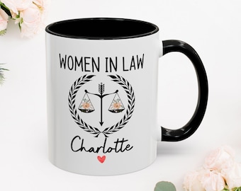 Tazza "Donne in legge", regalo per avvocato, tazza per avvocato donna, regalo per facoltà di giurisprudenza, tazza per avvocato