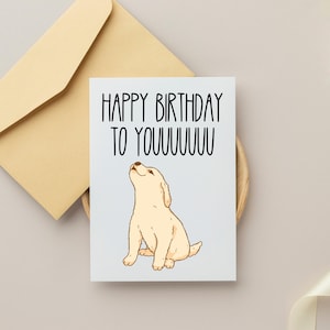 Tarjeta de cumpleaños divertida para perro: Tarjeta de felicitación imprimible de 5x7 (descarga digital)