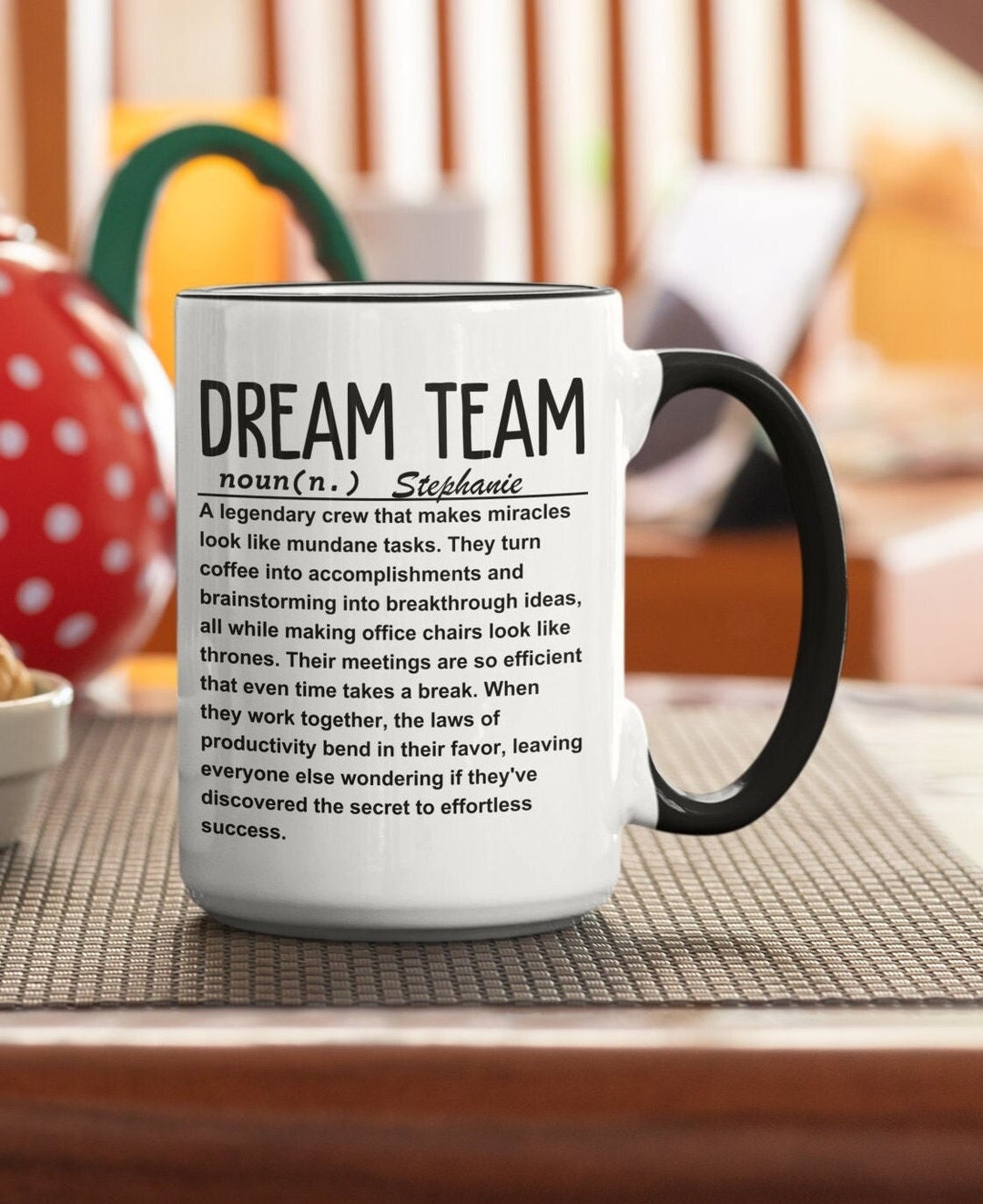 Custom Team Mug, Dream Team Mug, Personalized Mug, Team Gift, Custom Coffee  Cup, Team Appreciation, Unique Team Mug - Etsy
