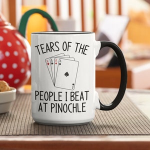 Binokel Geschenk | Kartenspiel |Pinochle Becher | Die Tränen der Leute habe ich bei Pinochle geschlagen