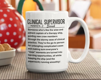 Mug superviseur clinique personnalisé, cadeau mentor personnalisé