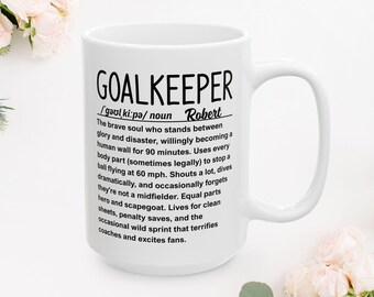 Caneca de goleiro, caneca engraçada de goleiro, caneca de futebol para presente, caneca personalizada de goleiro 11oz 15oz