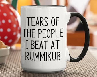 Tears of the people I beat at rummikub mug, game night mug, rummikub gift, winner’s mug, rummikub trophy
