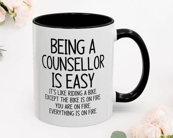 Tazza da caffè "Counselor", regalo divertente, tazza da ufficio, tazza da caffè motivazionale, regalo per donne, apprezzamento per gli insegnanti