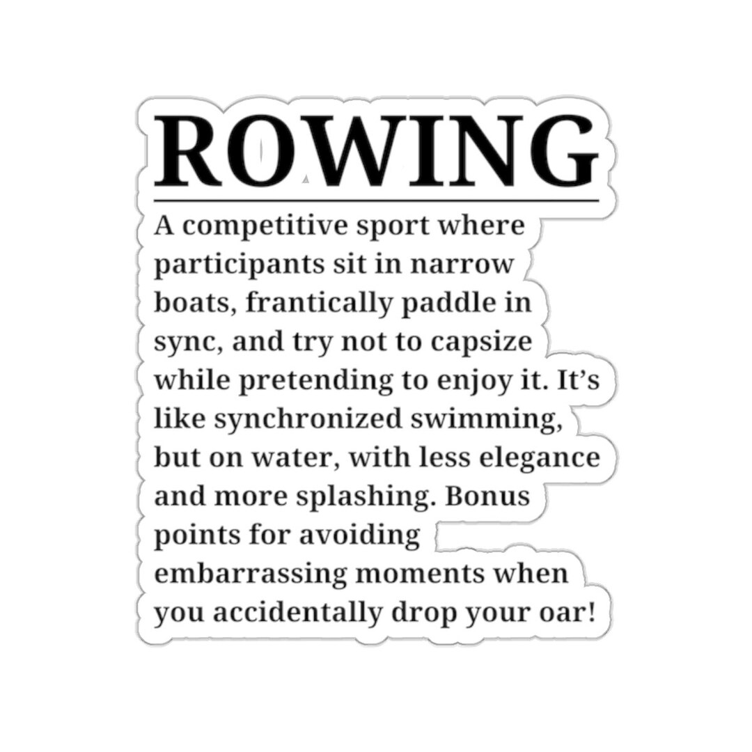 Rowing Sticker, Crew Decal, Boating Gear, Rowing Gifts, Water Sports ...