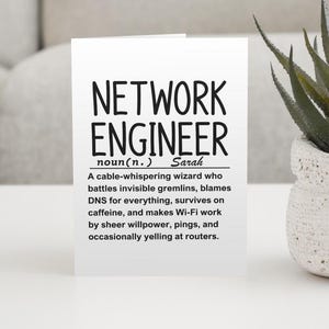 Network engineer card, IT gift idea, Tech geek gift, Computer nerd gift, Funny IT gift