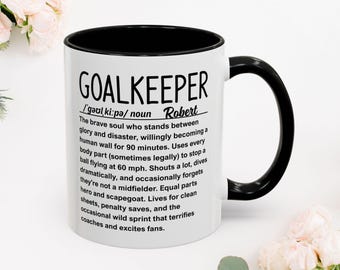 Caneca de goleiro, caneca de futebol para presente, caneca personalizada de goleiro, caneca de treinador de futebol, caneca engraçada de futebol 11oz