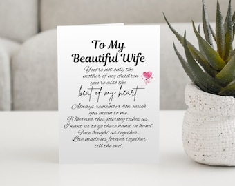 Wife Birthday Card | Romantic Anniversary Gift (Digital Download)