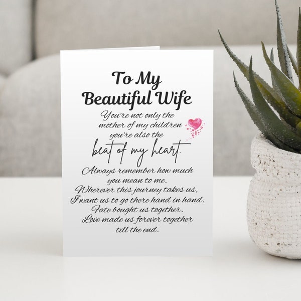 Wife Birthday Card | Happy Birthday Wife | Funny Anniversary Card For Husband | Fiance Birthday Card | Birthday Card For Husband