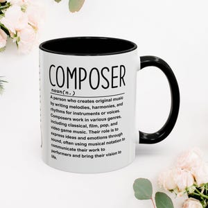 Composer mug, Music gift, Music lover mug, Custom composer mug, Composer gift, Personalized mug 11oz