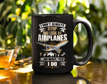 Personalized Airplane Mug: Aviation Gift for Pilots