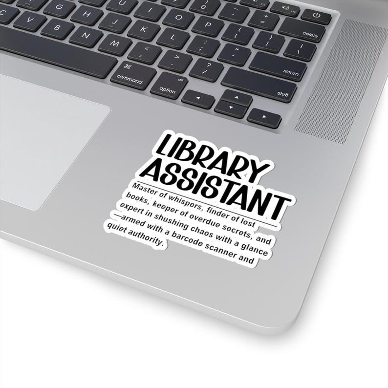 Library Assistant Pin Library Assistant Sticker, Library Worker Gift, Book Lover Gift ...