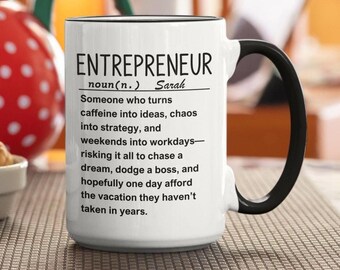 Unternehmer Definition Kaffeetasse - Motivations Geschenk für den Chef