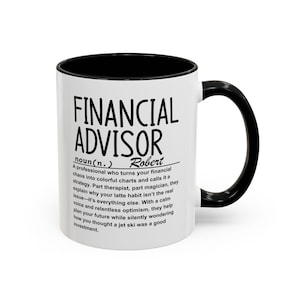 Mug conseiller financier amusant : cadeau humour financier
