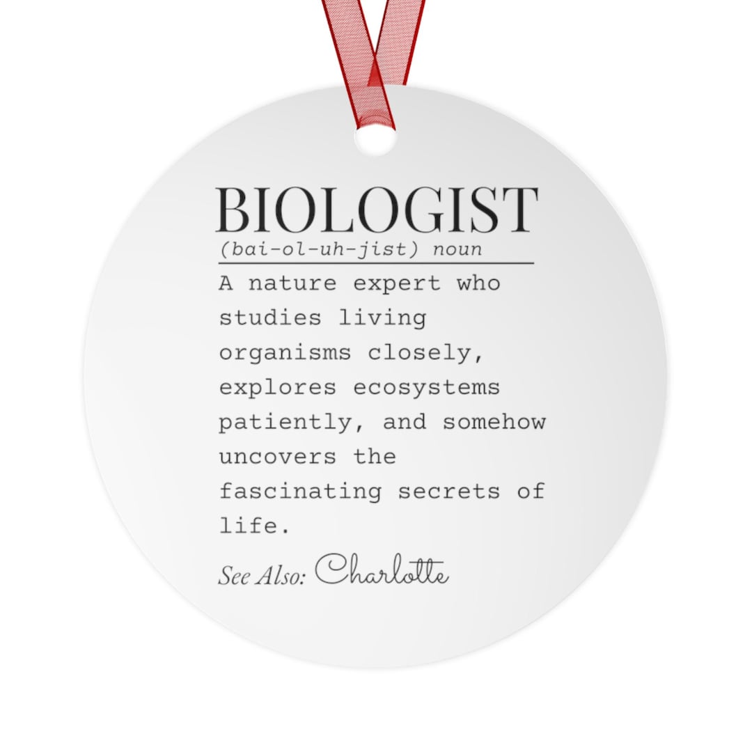 Biologist Definition Metal Ornament - Etsy