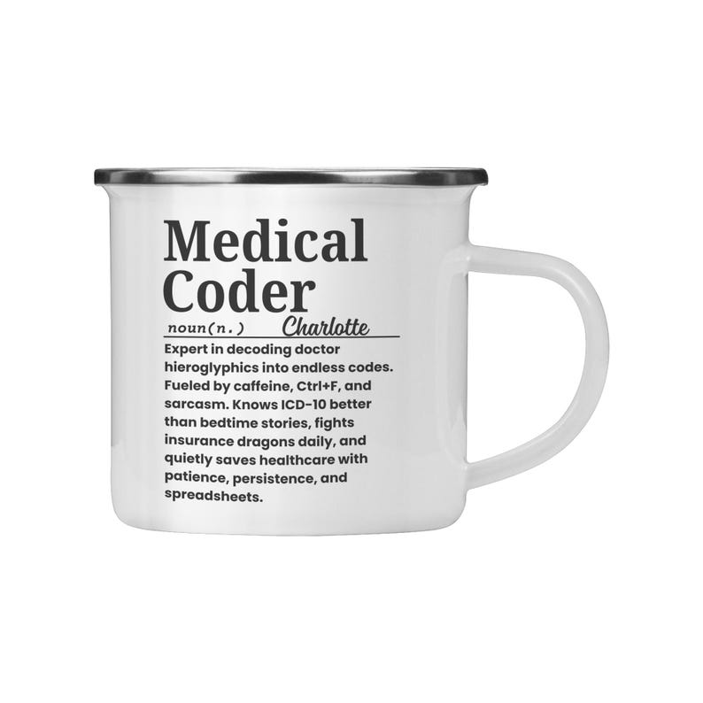 Funny Medical Coder Mug: ICD-10 Coffee Cup, Healthcare Job Gift - Etsy