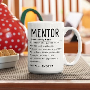 Mentor Gift | Thank You Boss | Mentor Mug | Teacher Gift | Mentor gift | Leadership Gifts | Retirement Mug | Coach Gift