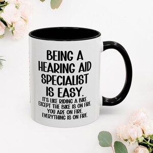 Hearing aid mug, Audiologist mug, Hearing specialist mug, Gift for audiologist, Hearing aid gift