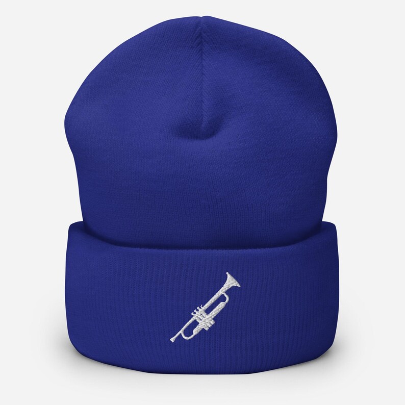 Trumpet Embroidery Beanie | Brass Instrument Winter Wear
