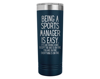 Personalized Sports Team Manager Tumbler: Stainless Steel 22oz Gift