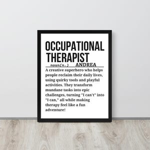 Ot gerahmtes Poster, Ergotherapeut, Therapietherapie, Ot bürodekor, gerahmter OT Druck