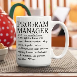 Tasse für Programmmanager, Kaffeetasse für Programmmanager, Geschenk für Projektmanager