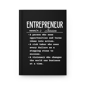 Entrepreneur Gift | Small Business Owner | Entrepreneur Notebook | Boss Babe | Gift For Boss | Mom Boss | Boss Gift Hardcover Journal Matte