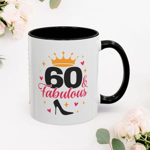 60 und fabelhafte Becher, Custom 60 Becher, Geschenk für sie 60, 60er Geburtstagsbecher, Lustiger 60 Becher, sechzig und frechen Becher