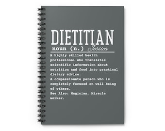 Caderno de Definições de Nutricionista | Presente para Nutricionista