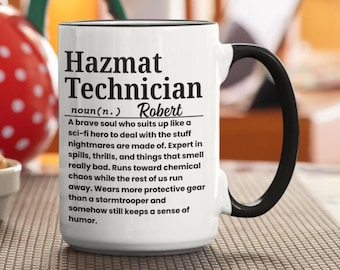 Hazmat Tech Mug, Funny Hazmat Gift, Hazmat Worker Mug, Hazmat Team Gift 11oz