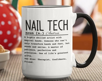 Nail Tech Definition Mug: Funny Manicurist Gift