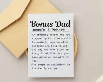 Bonus Dad Card | Funny Stepdad Gift (Digital Download)