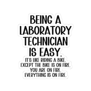 Lab Technician Sticker, Science Sticker, Lab Tech Decal, Medical Sticker, Research Sticker, Chemistry Decal