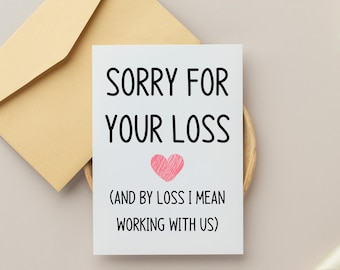 Digital Download | Farewell Gift | Coworker Card | New Job Card | Printable Download Card | 5X7 Greeting Card | Print At Home