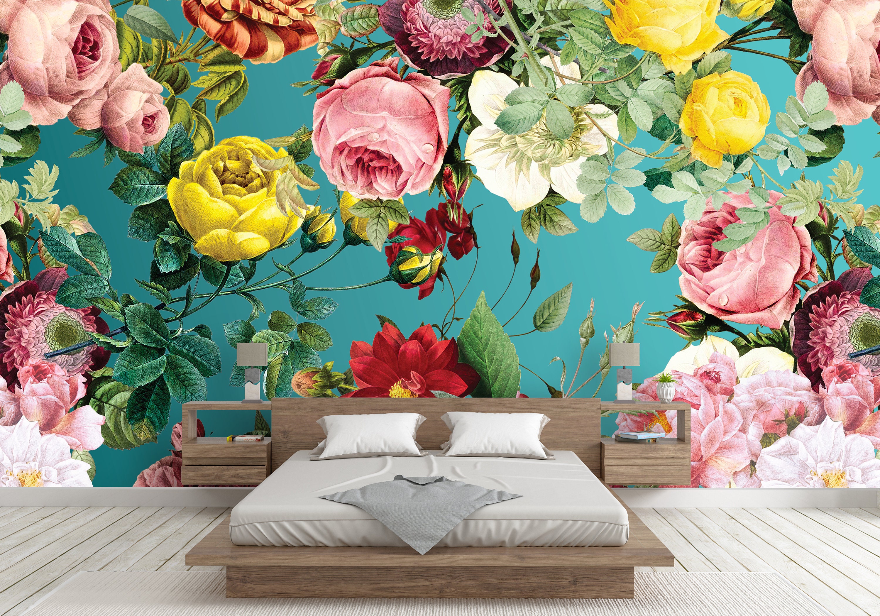 45 Bold Floral Wallpaper for Home  WallpaperSafari