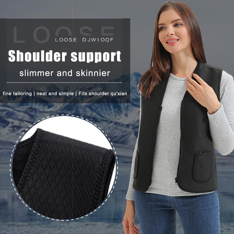 Waterproof 40 Degree Heated Vest Men/'s and Women/'s Lightweight Windproof with 5 Heat Zones and Can Be Used in The Cold Weather as Low as